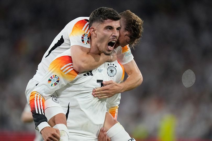 Selebrasi Kai Havertz usai cetak gol di laga Jerman vs Skotlandia, Euro 2024