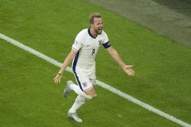 Euro 2024: Selebrasi gol pemain Inggris, Harry Kane